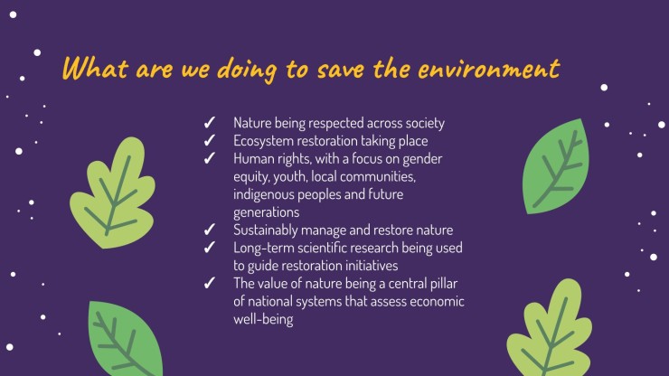 Save the Environment Now! presentation template 