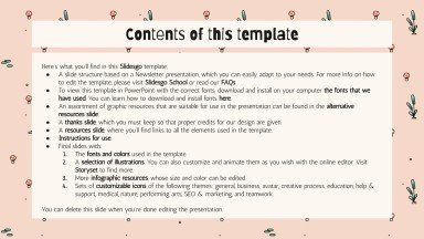 Cute Mushrooms Newsletter presentation template 