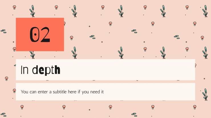 Cute Mushrooms Newsletter presentation template 