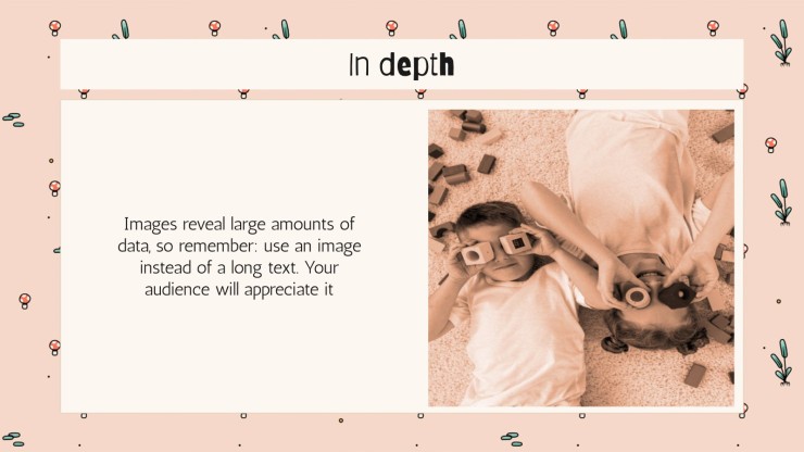 Cute Mushrooms Newsletter presentation template 