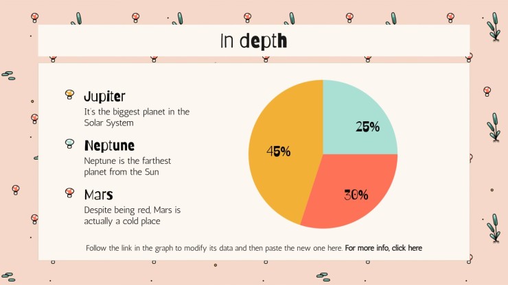 Cute Mushrooms Newsletter presentation template 