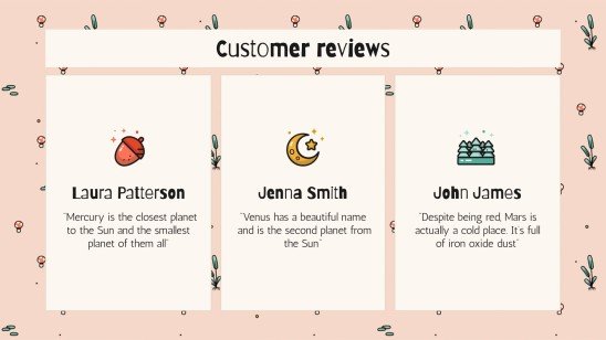 Cute Mushrooms Newsletter presentation template 