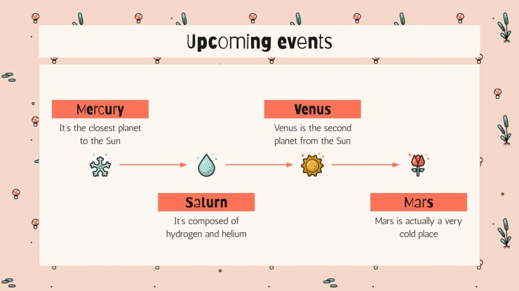 Cute Mushrooms Newsletter presentation template 