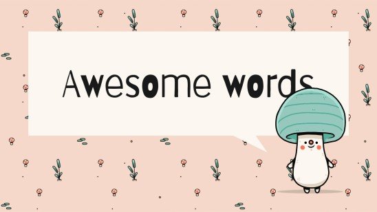 Cute Mushrooms Newsletter presentation template 