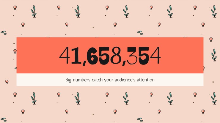 Cute Mushrooms Newsletter presentation template 