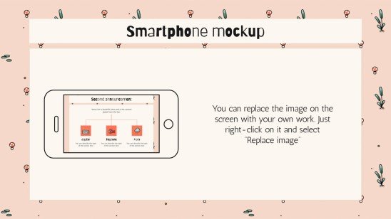 Cute Mushrooms Newsletter presentation template 