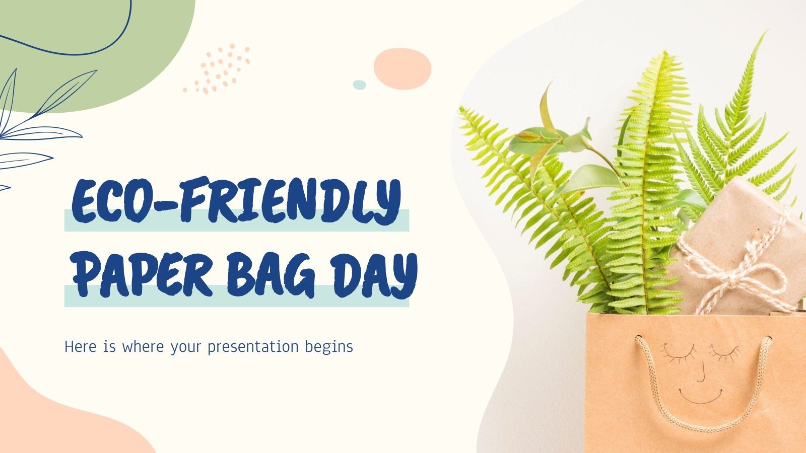 Eco-Friendly Paper Bag Day Präsentationsvorlage