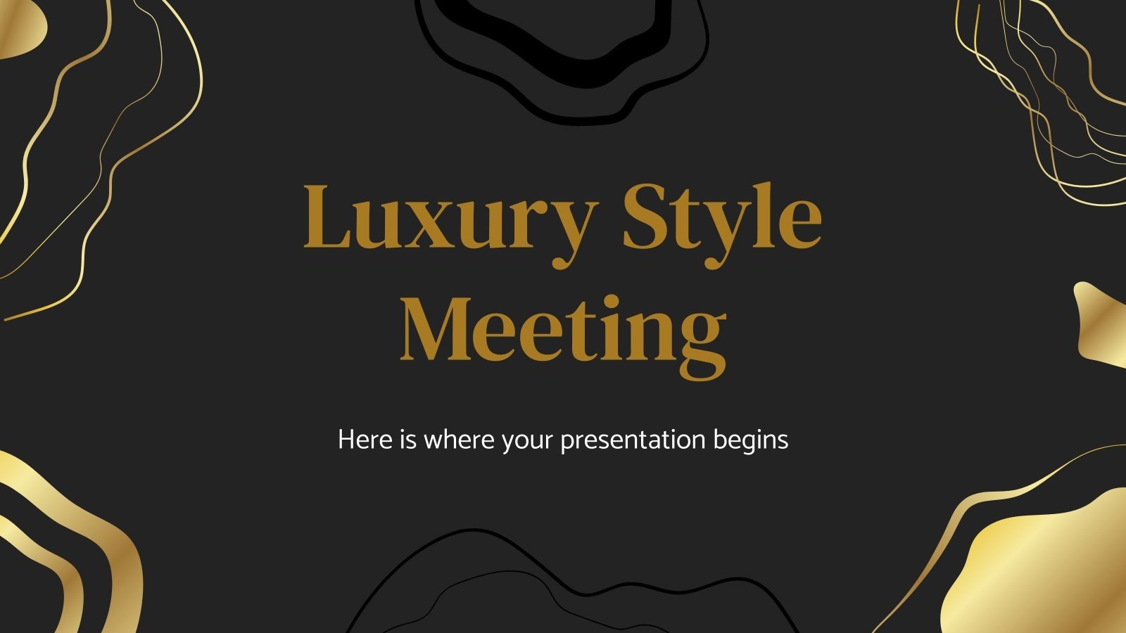 Plantilla de presentación Diseño de lujo para reuniones
