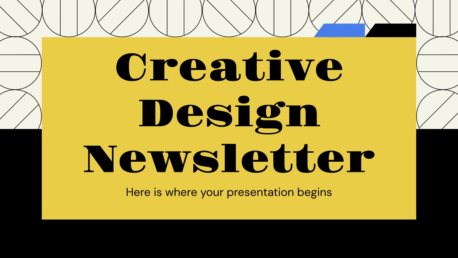 Creative Design Newsletter presentation template 