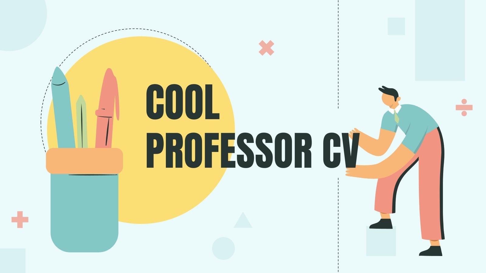 CV de professeur tendance Modèles de présentation