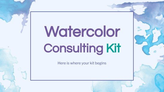 Kit d'expertise-conseil en aquarelle Modèles de présentation