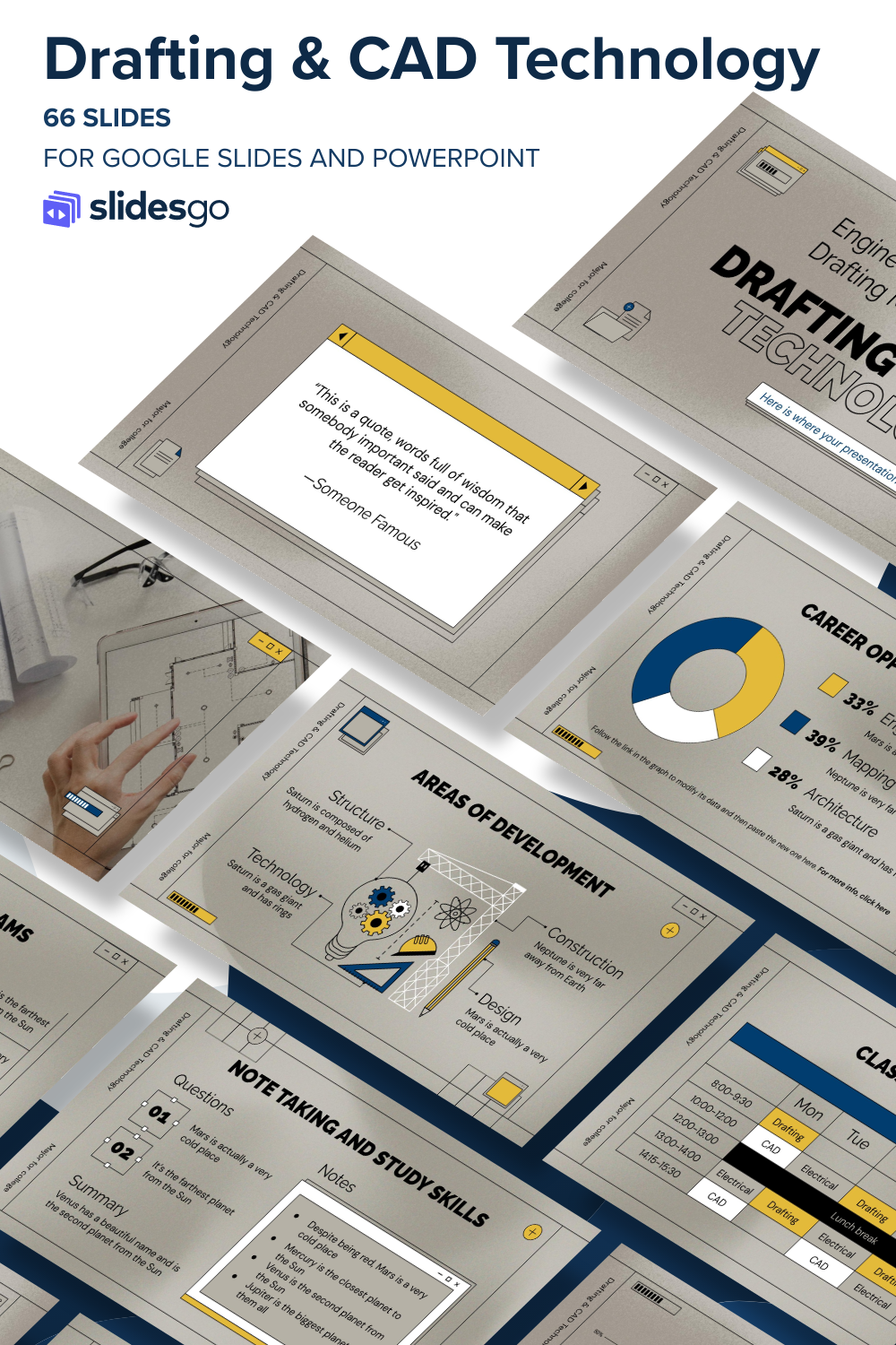 Drafting & CAD Technology | Google Slides & PowerPoint
