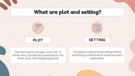 Language Arts Subject for High School - 9th Grade: Plot and Setting presentation template 