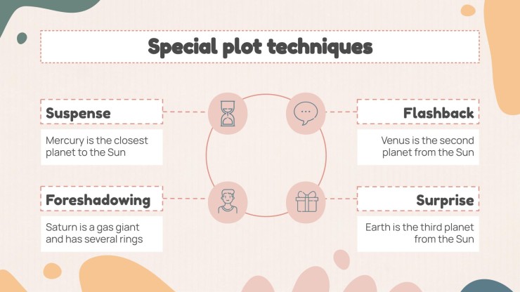 Language Arts Subject for High School - 9th Grade: Plot and Setting presentation template 