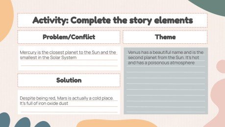 Language Arts Subject for High School - 9th Grade: Plot and Setting presentation template 