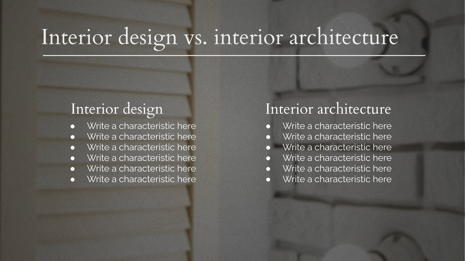 College Interior Architecture Google Slides and PowerPoint