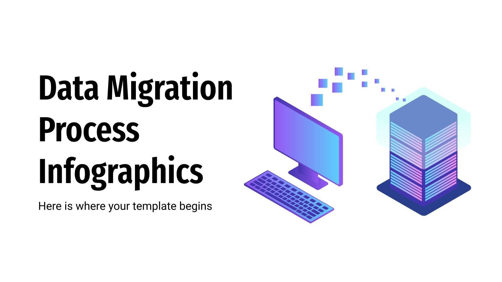 Infographies sur le processus de migration des données Modèles de présentation