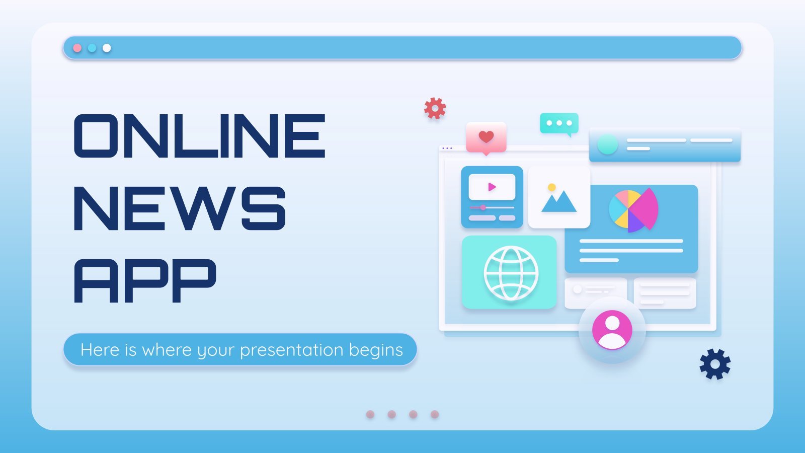 Online News App presentation template 