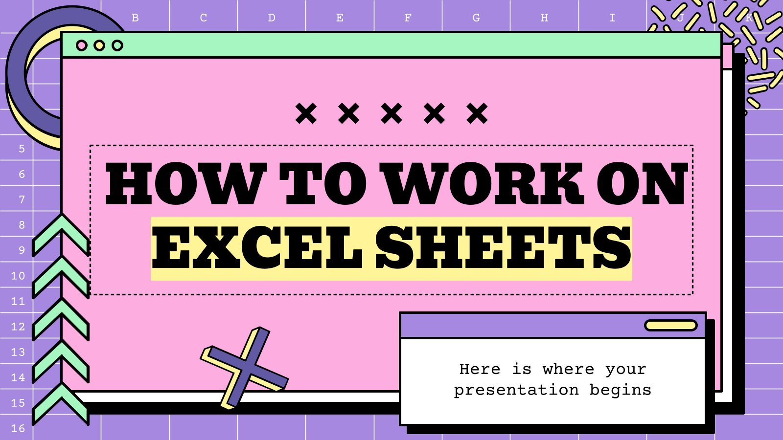 How to Work on Excel Sheets Workshop presentation template 