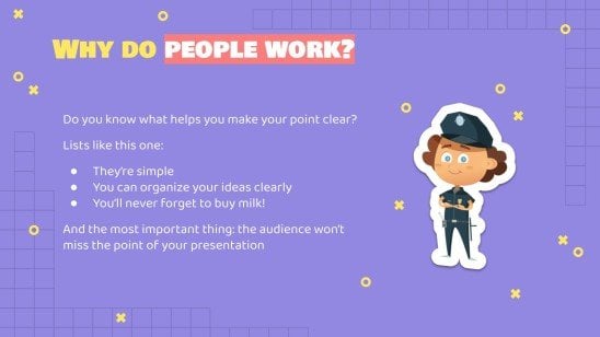 Social Skills Subject for Pre-K: Explore Types of Work and Workers presentation template 