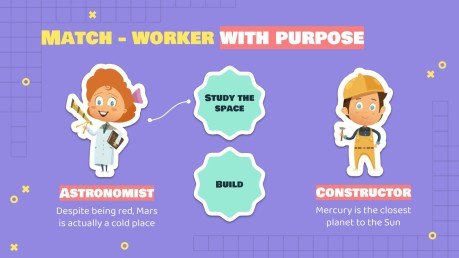 Social Skills Subject for Pre-K: Explore Types of Work and Workers presentation template 