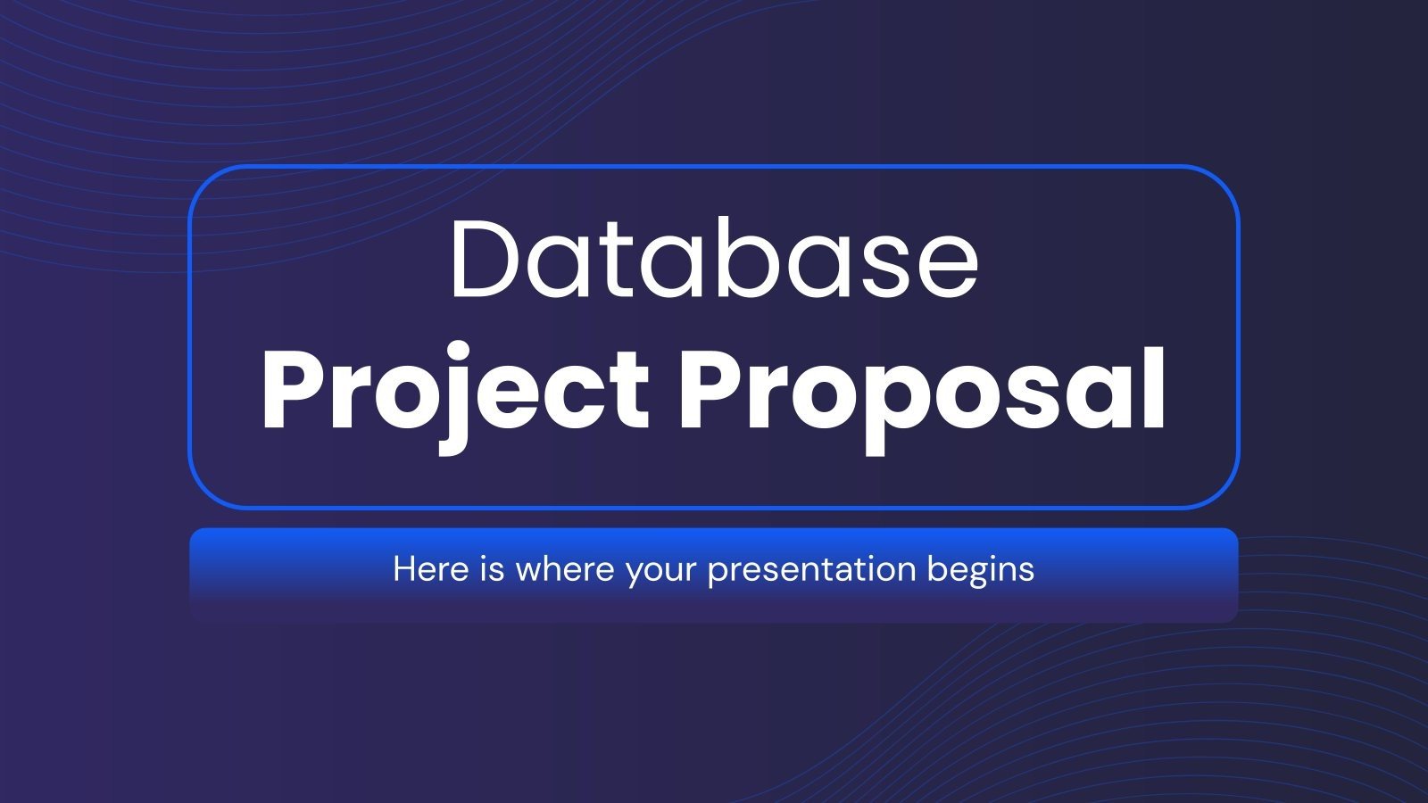 Proposition de projet de base de données Modèles de présentation