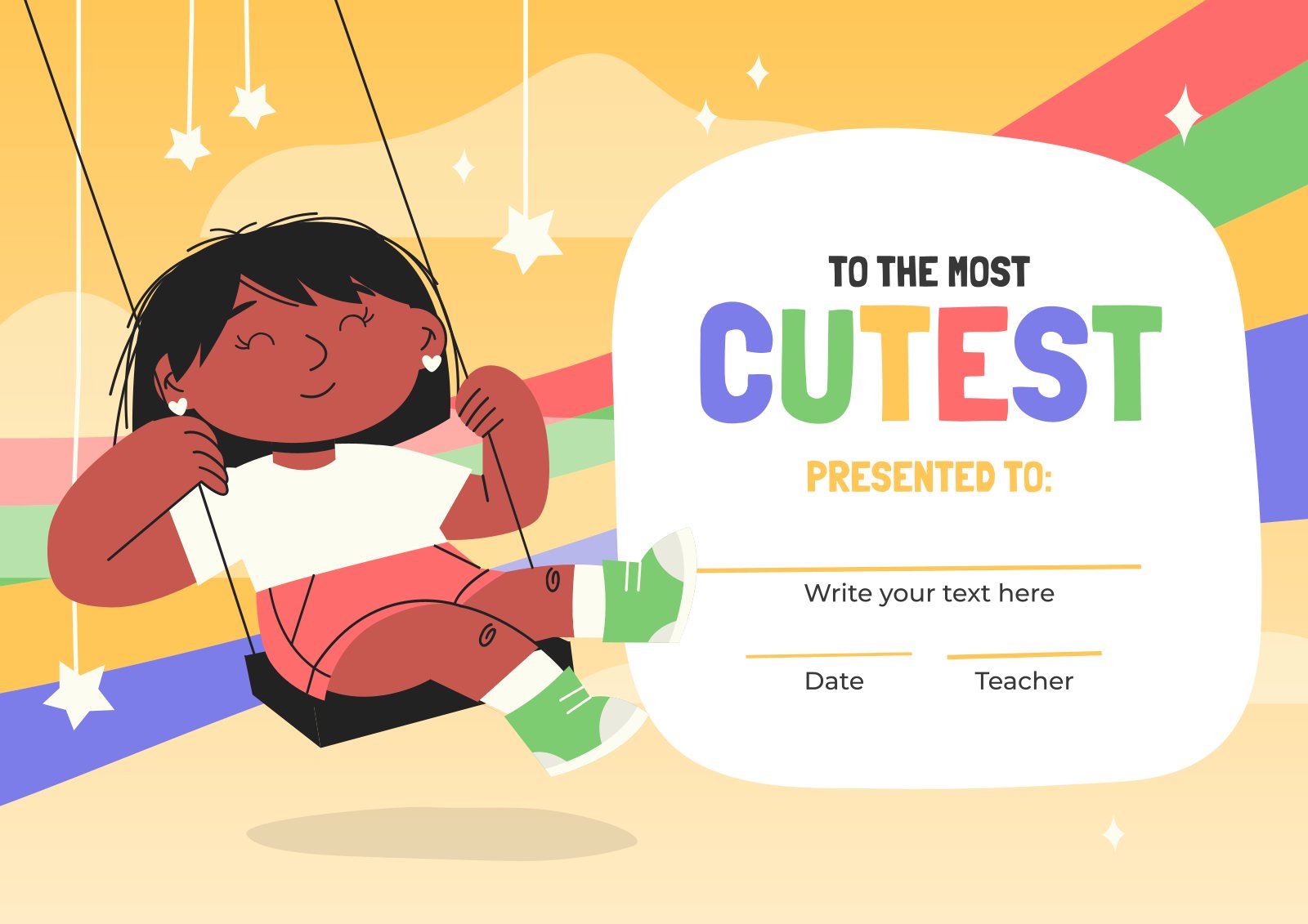 Printable Class Superlatives Awards for PreK Google Slides