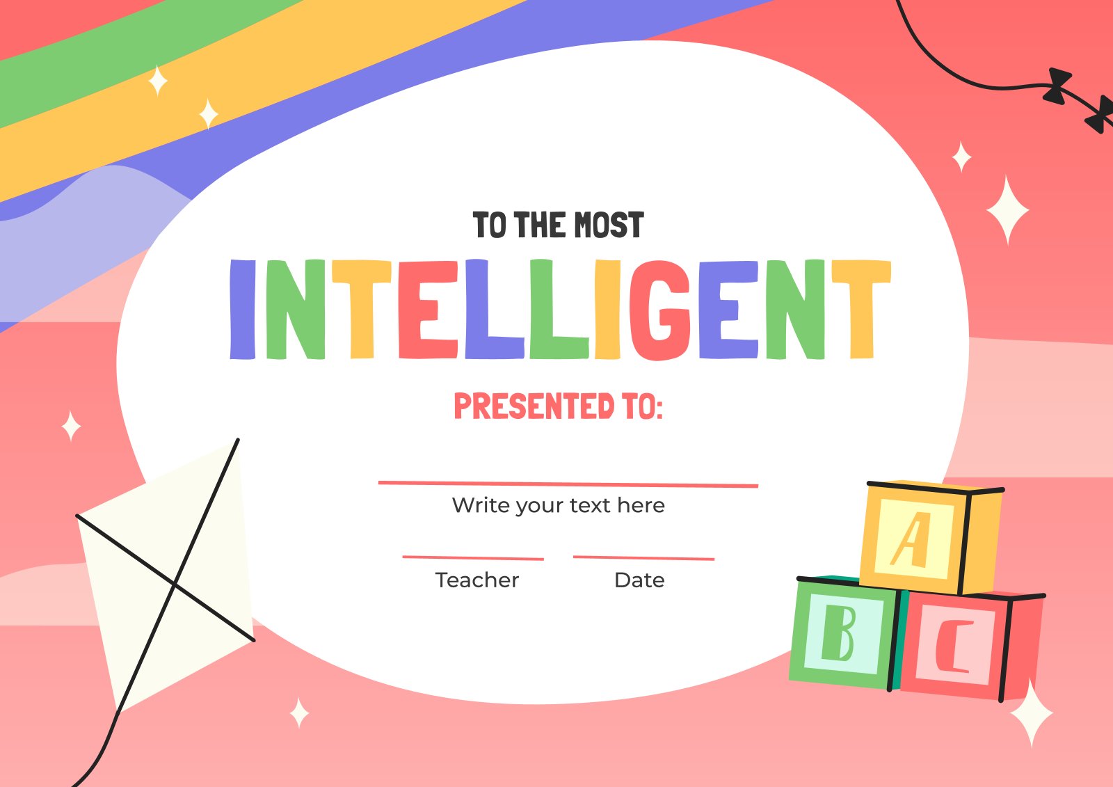 Printable Class Superlatives Awards for Pre-K | Google Slides