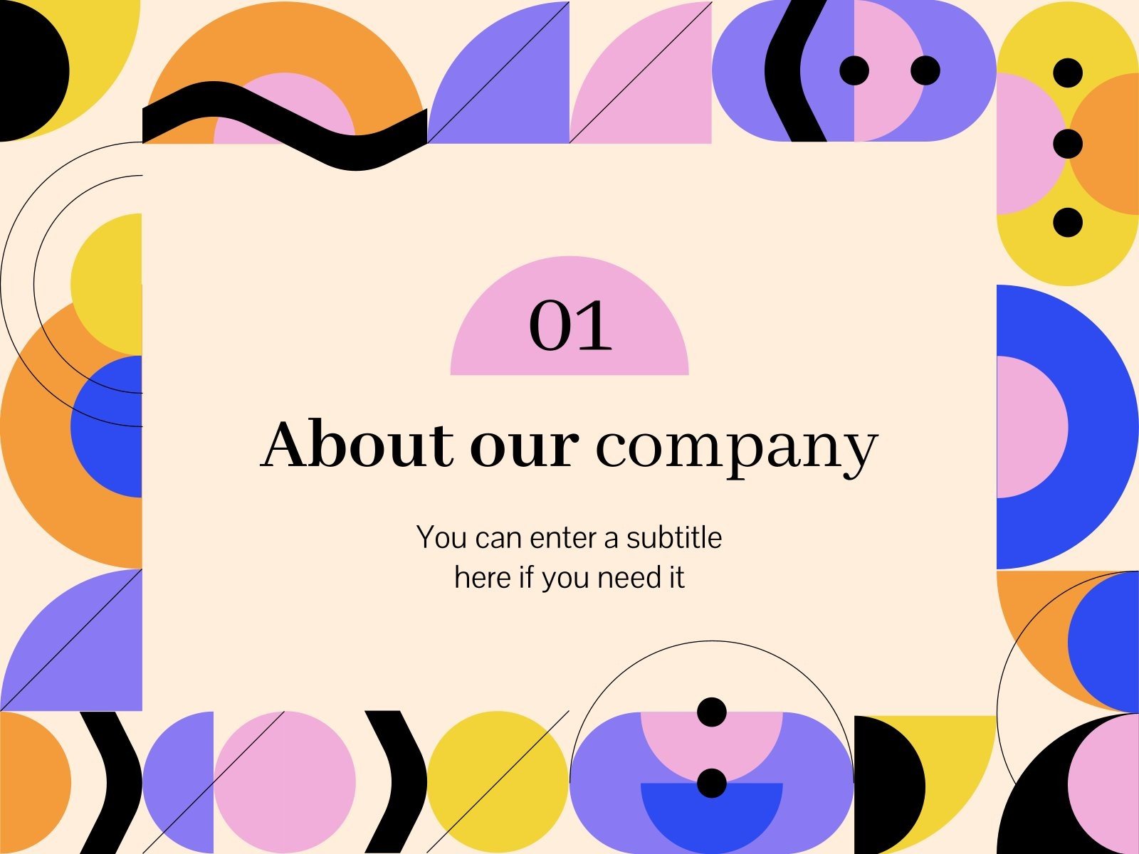 Colorful & Geometric 4:3 Company Profile | Google Slides & PPT