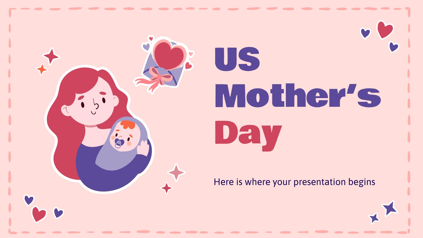 Plantilla de presentación Día de la Madre en Estados Unidos