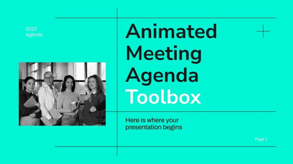 Animated Meeting Agenda Toolbox | PowerPoint