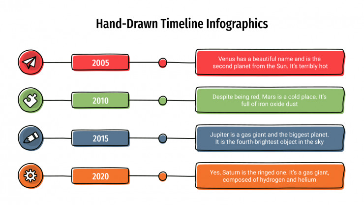 Hand-Drawn Timeline Infographics presentation template