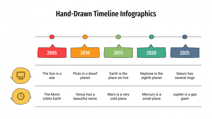 Hand-Drawn Timeline Infographics presentation template
