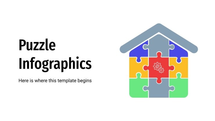 Puzzle Infographics presentation template 