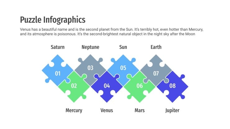 Puzzle Infographics presentation template 