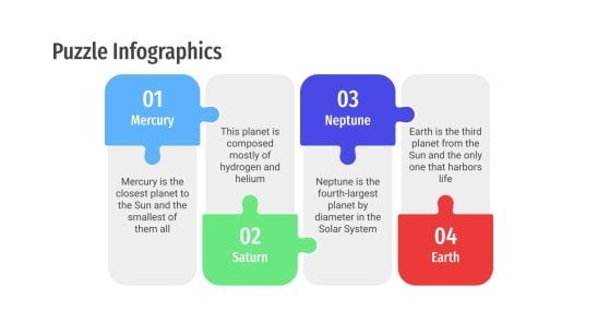 Puzzle-Infografik Präsentationsvorlage