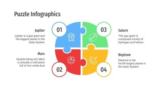 Puzzle Infographics presentation template 