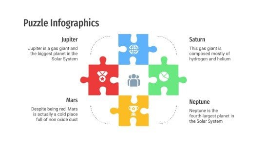 Puzzle-Infografik Präsentationsvorlage