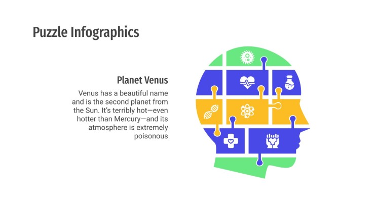 Puzzle Infographics presentation template 