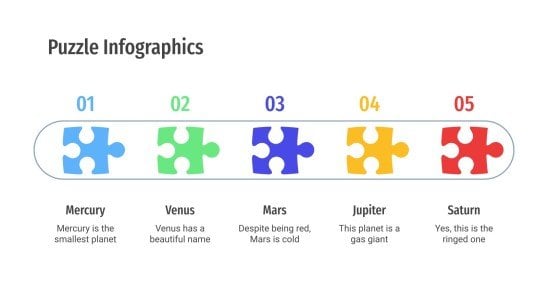 Modelo de apresentação Infográficos de quebra-cabeças