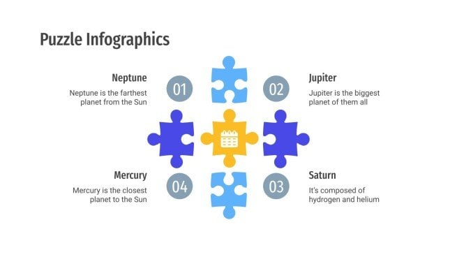 Puzzle Infographics presentation template 