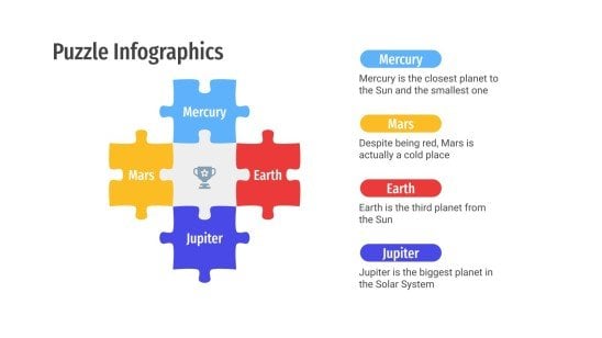 Puzzle Infographics presentation template 