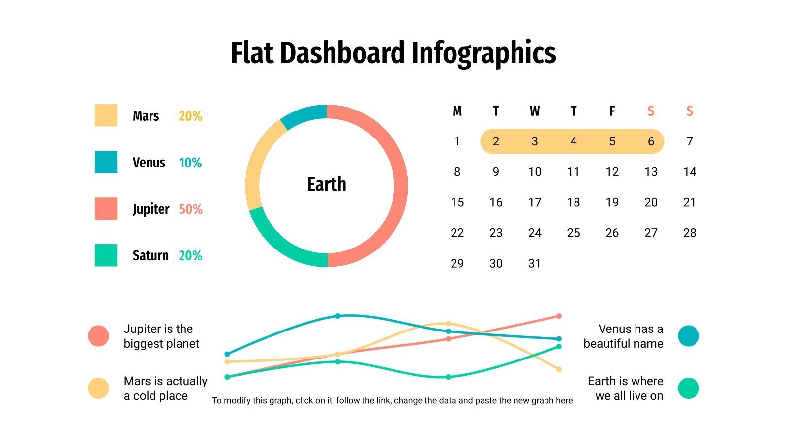 Free Flat Dashboard Infographics for Google Slides and PowerPoint