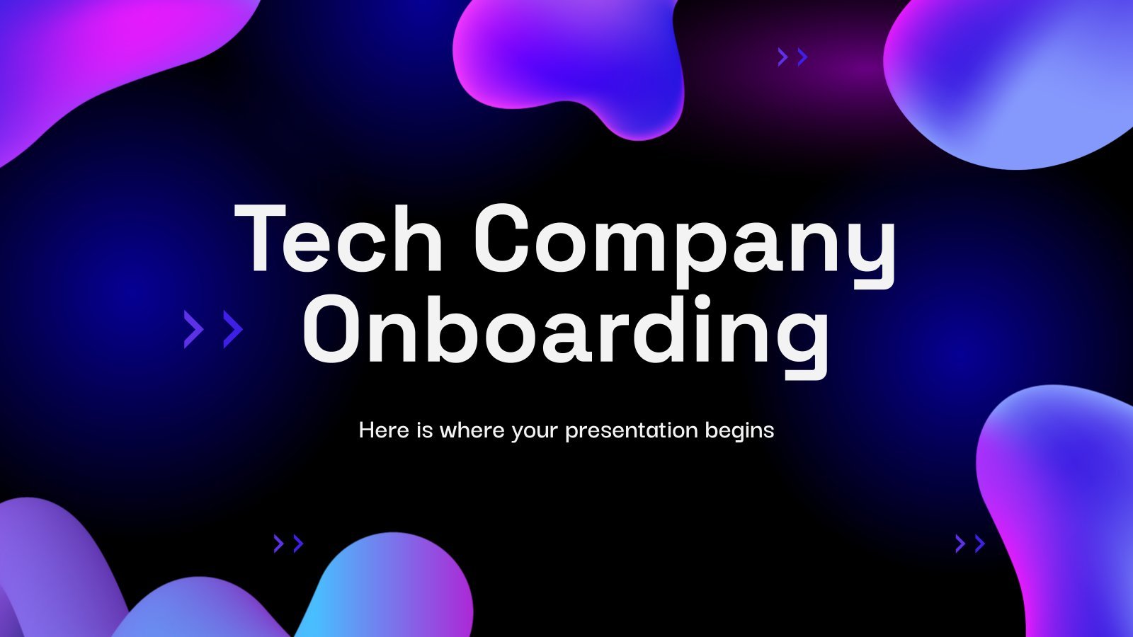 Tech Company Onboarding presentation template 