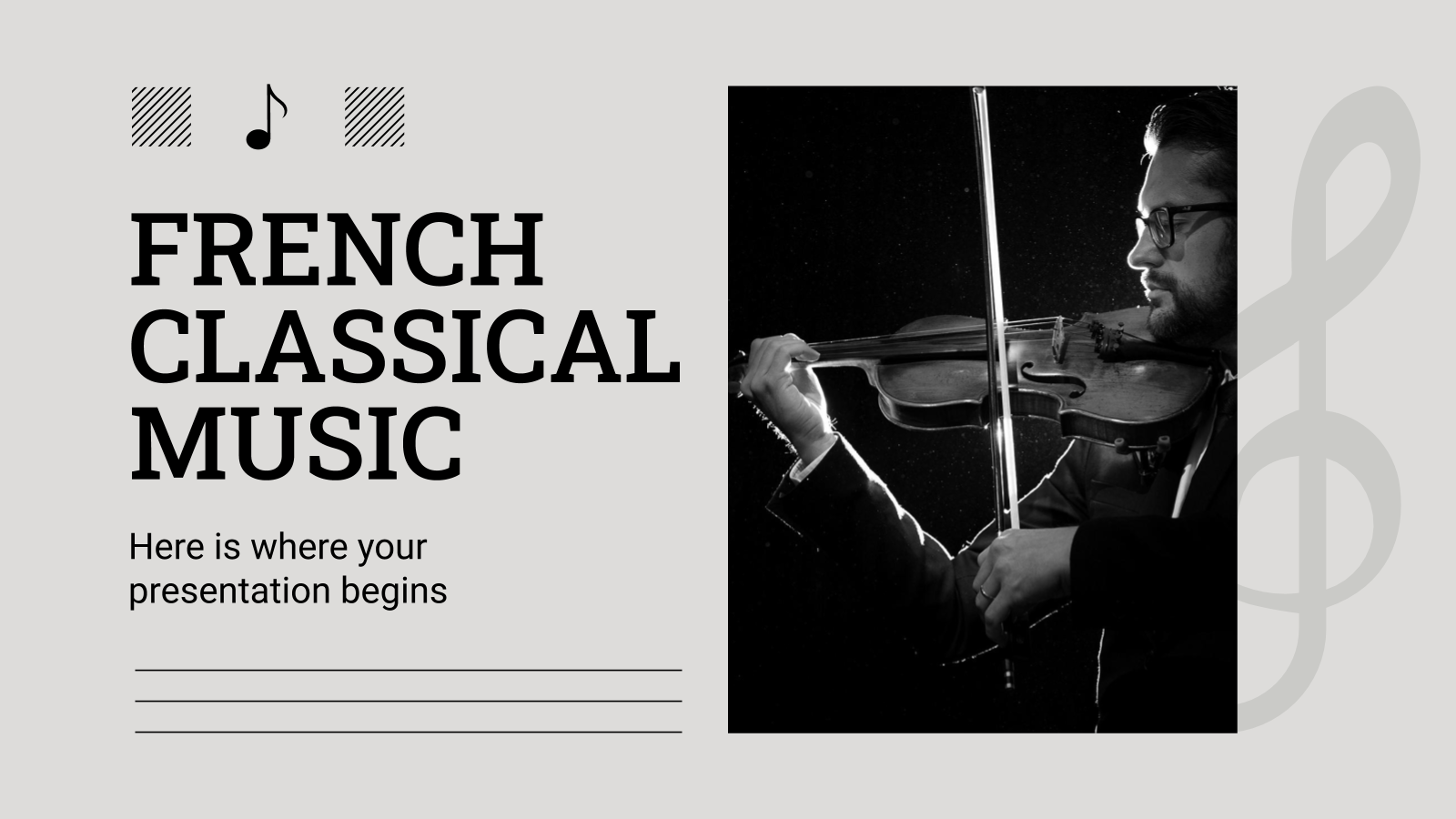 French Classical Music presentation template 