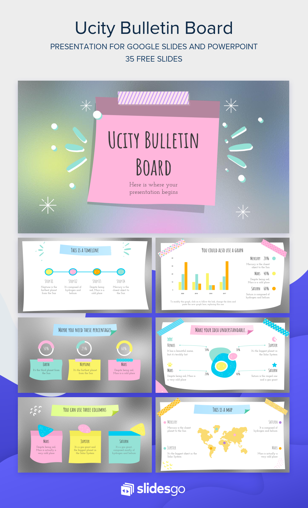 Ucity Bulletin Board Google Slides & PowerPoint template