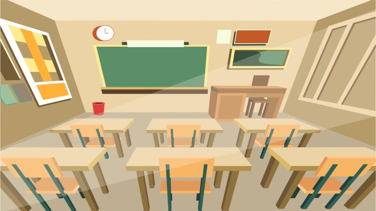 Plantilla de presentación Fondos escolares para aulas virtuales