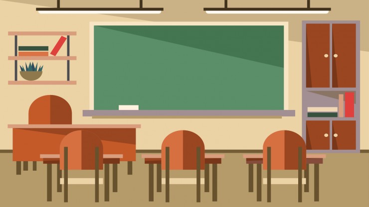 Plantilla de presentación Fondos escolares para aulas virtuales