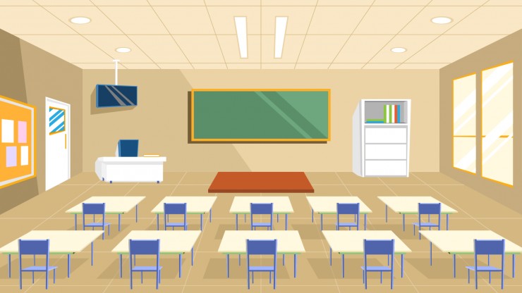 Plantilla de presentación Fondos escolares para aulas virtuales