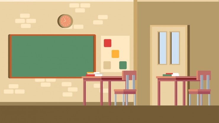Plantilla de presentación Fondos escolares para aulas virtuales